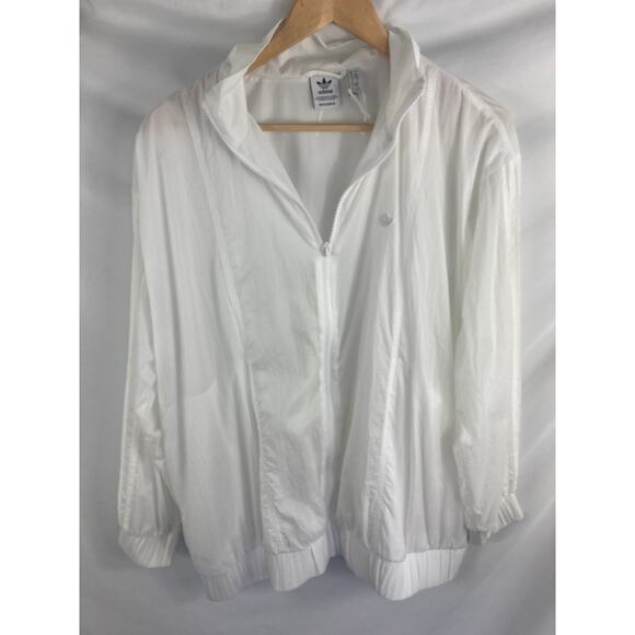 Adidas Adicolor Oversized Ripstop Track Jacket White Size Small - Picture 4 of 7